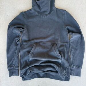 Lululemon En Route Funnel Neck Hethered Black W Kangaroo Pockets